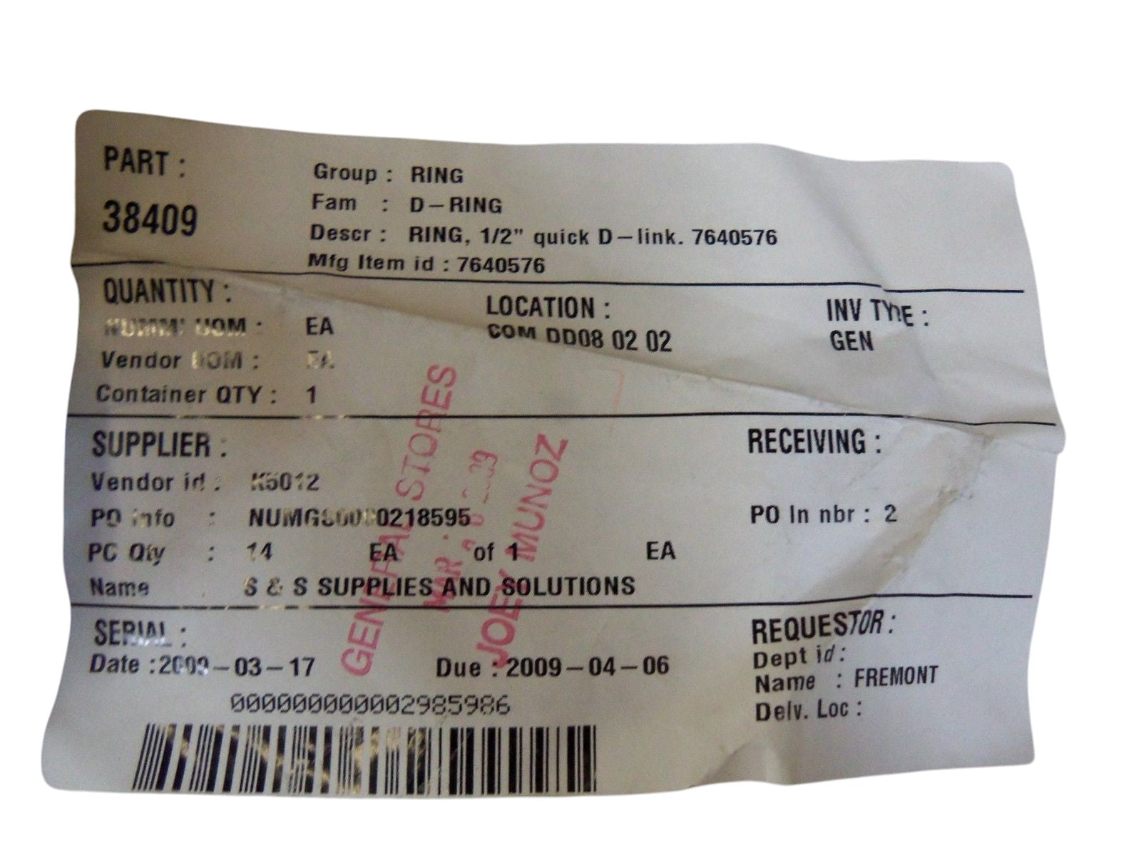 RING 1/2" QUICK D-LINK T7645156 NSNP