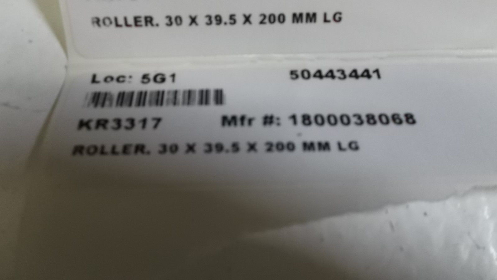 ROLLER 30 X 39.5 X 200MM LG 1800038068 NSNP