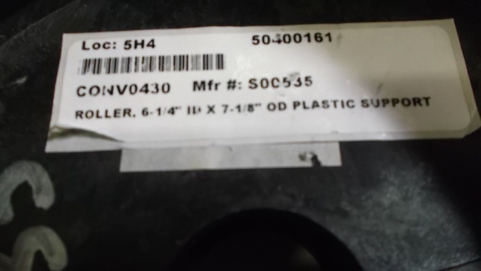 ROLLER, 6-1/4" X 7-1/8" OD PLASTIC SUPPORT S00535 UNMP
