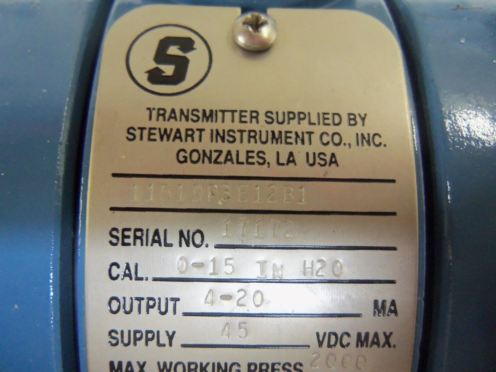 STEWART INSTRUMENT 1151DP3E12B1 UNMP