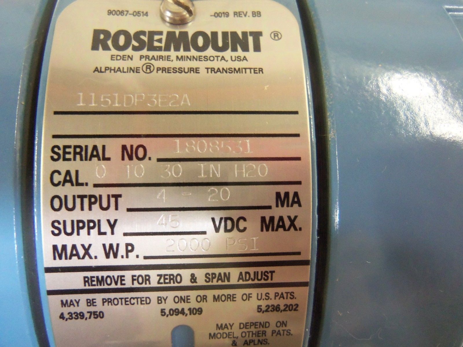 ROSEMOUNT 1151DP3E2A PRESSURE TRANSMITTER NSMP