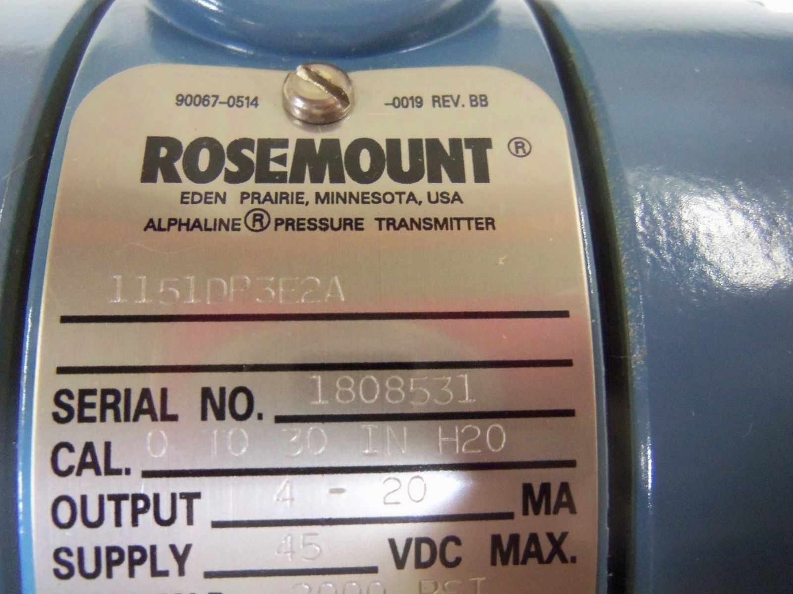 ROSEMOUNT 1151DP3E2A PRESSURE TRANSMITTER NSMP