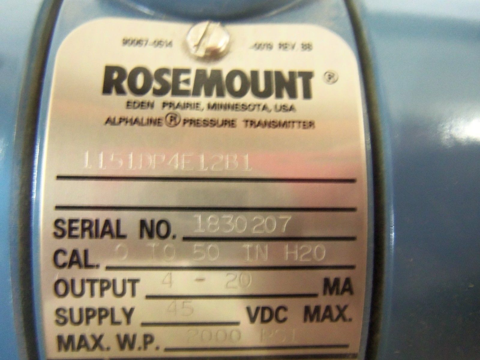ROSEMOUNT 1151DP4E12B1 TRANSMITTER NSMP