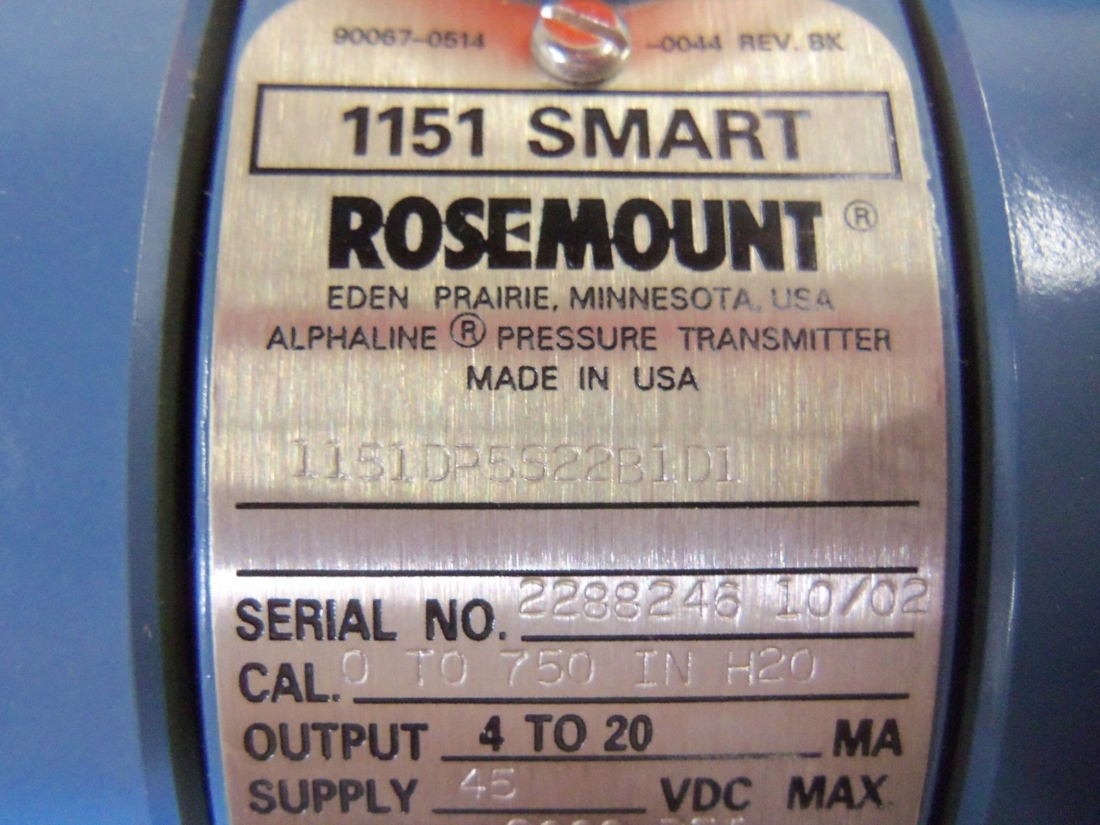 ROSEMOUNT 1151DP5S22B1D1 TRANSMITTER NSMP