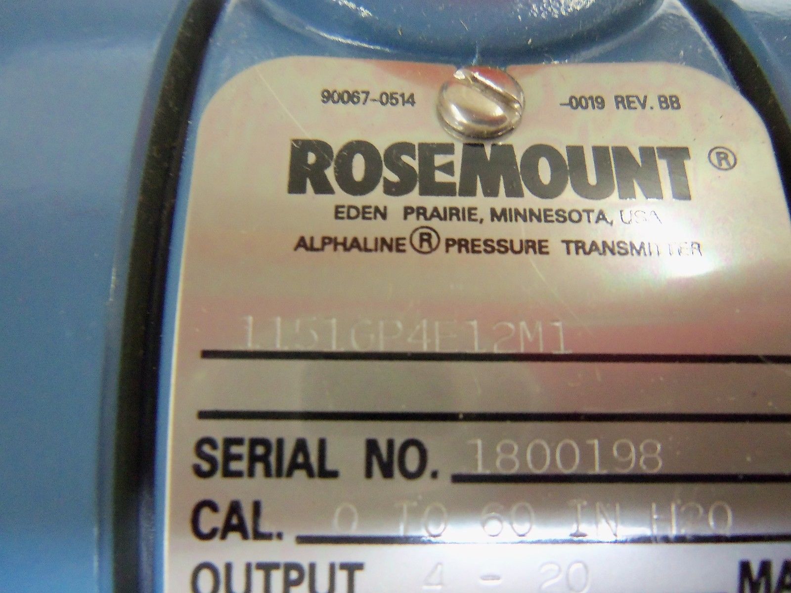 ROSEMOUNT 1151GP4E12M1 NSMP