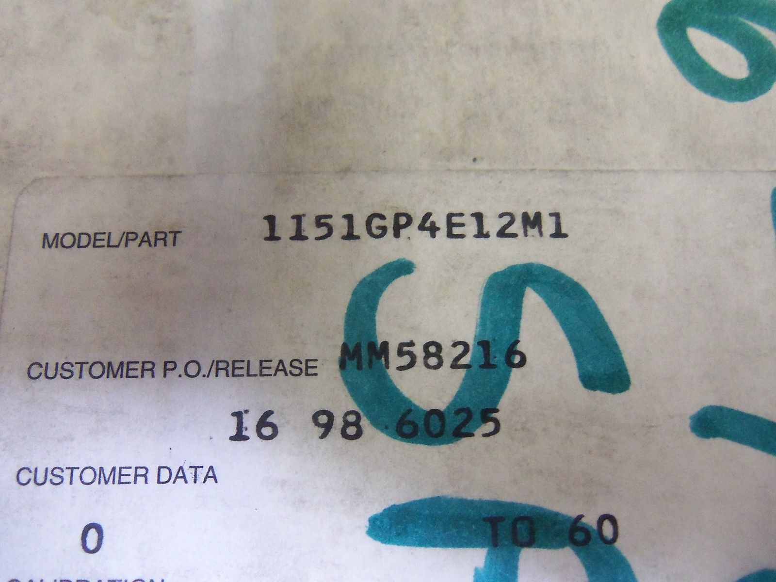 ROSEMOUNT 1151GP4E12M1 NSMP