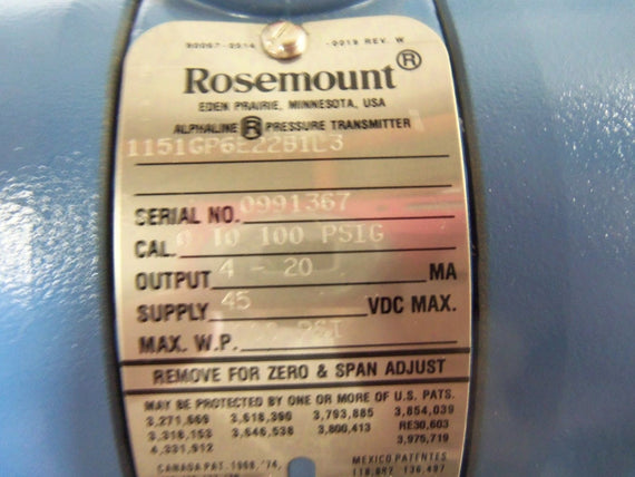 ROSEMOUNT 1151GP6E22B1L3 TRANSMITTER *NEW NO BOX*