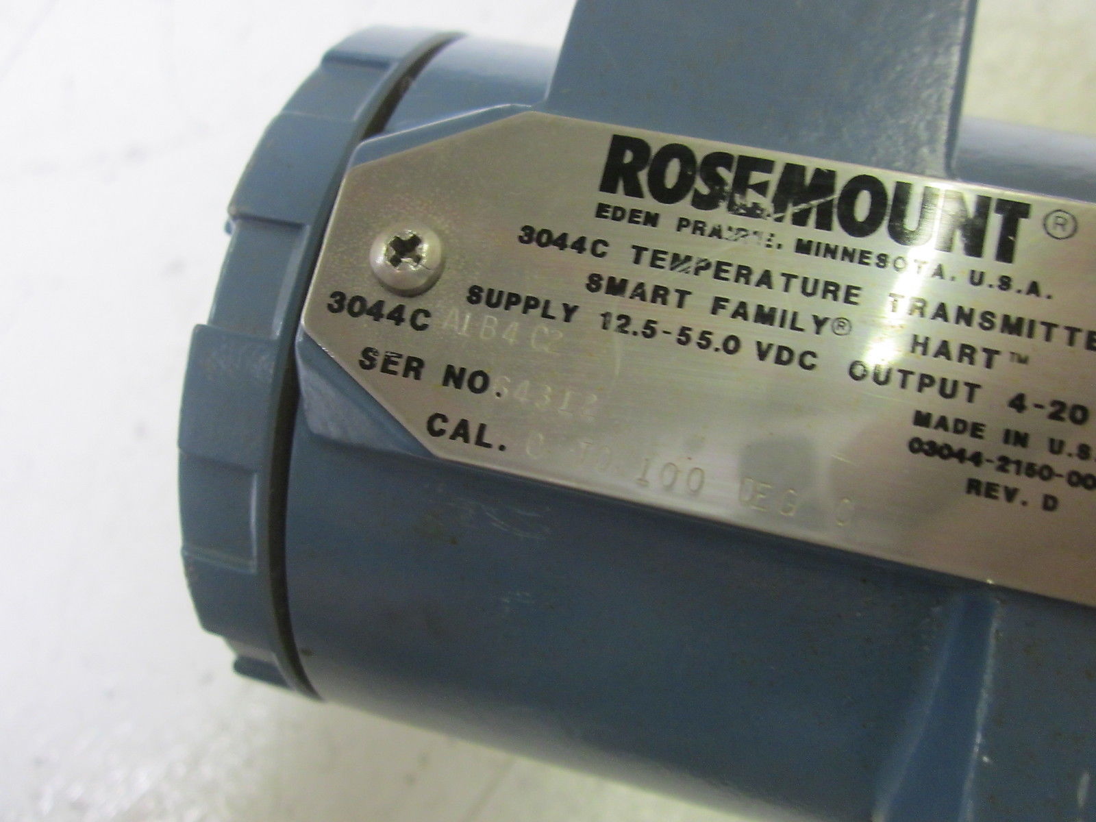ROSEMOUNT 3044CA1B4C2  TEMPERATURE TRANSMITTER  0-100 DEGREE C *USED*