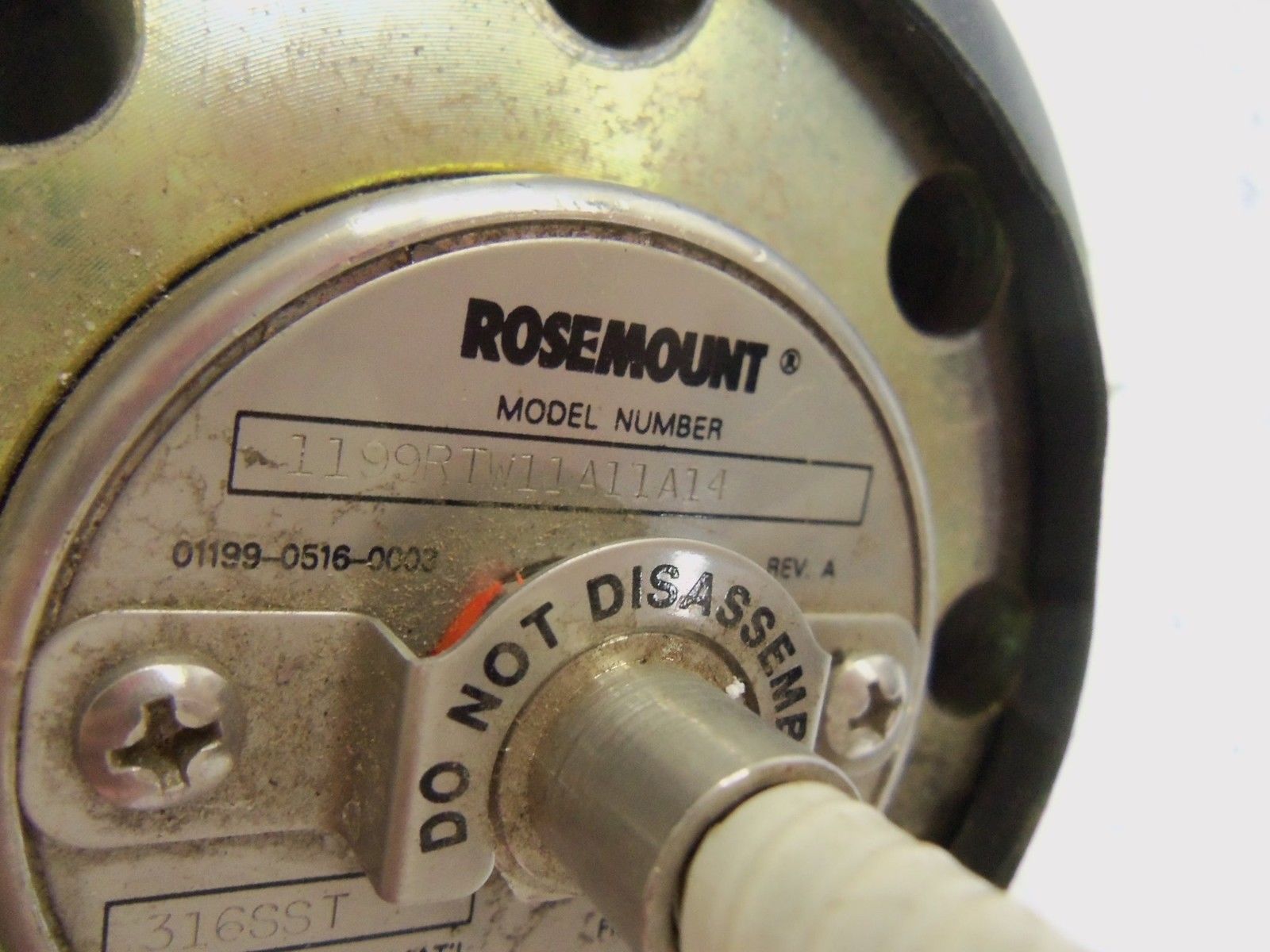 ROSEMOUNT 3051CA0A22A1AA0060B4L4 W/ 1199RTW11A11A14 TRANSMITTER UNMP