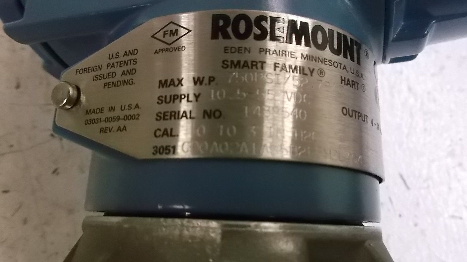 ROSEMOUNT 3051CDA02A1AM5B2E5H2L404 TRANSMITTER NSNP