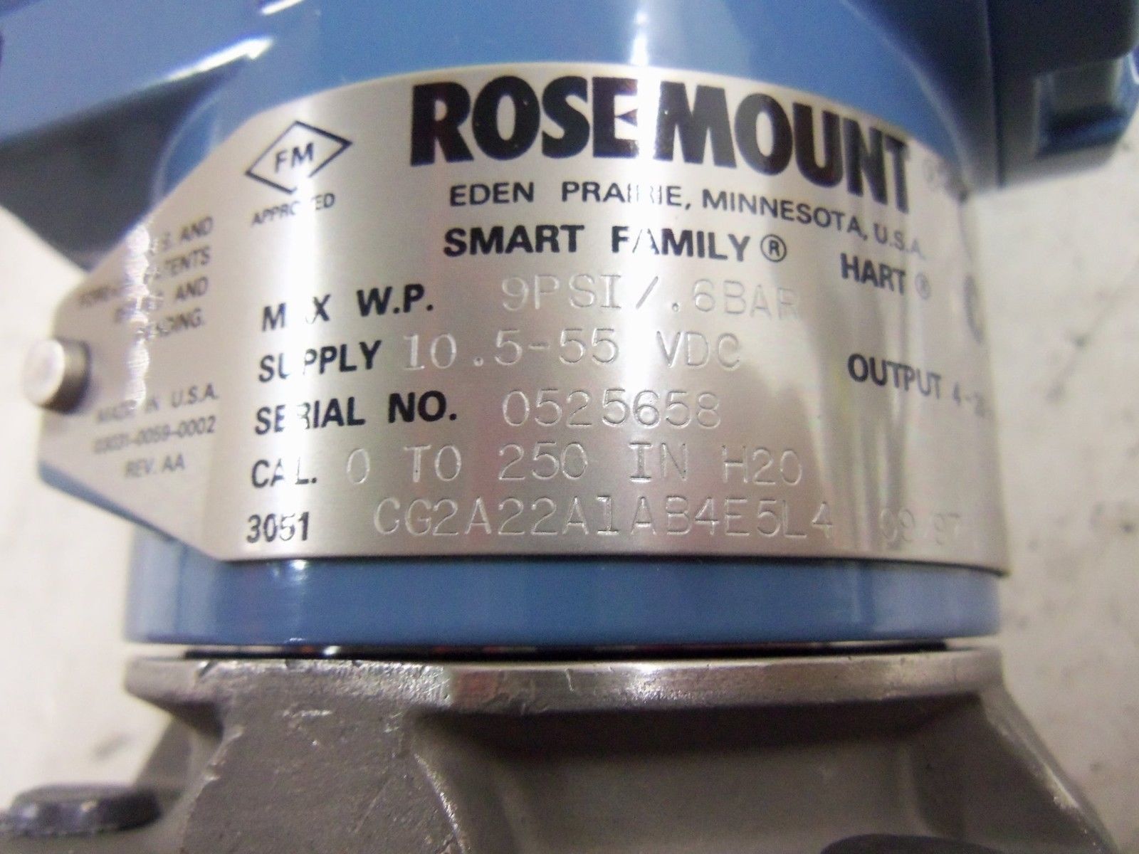 ROSEMOUNT 3051CG2A22A1AB4E5L4 TRANSMITTER NSMP