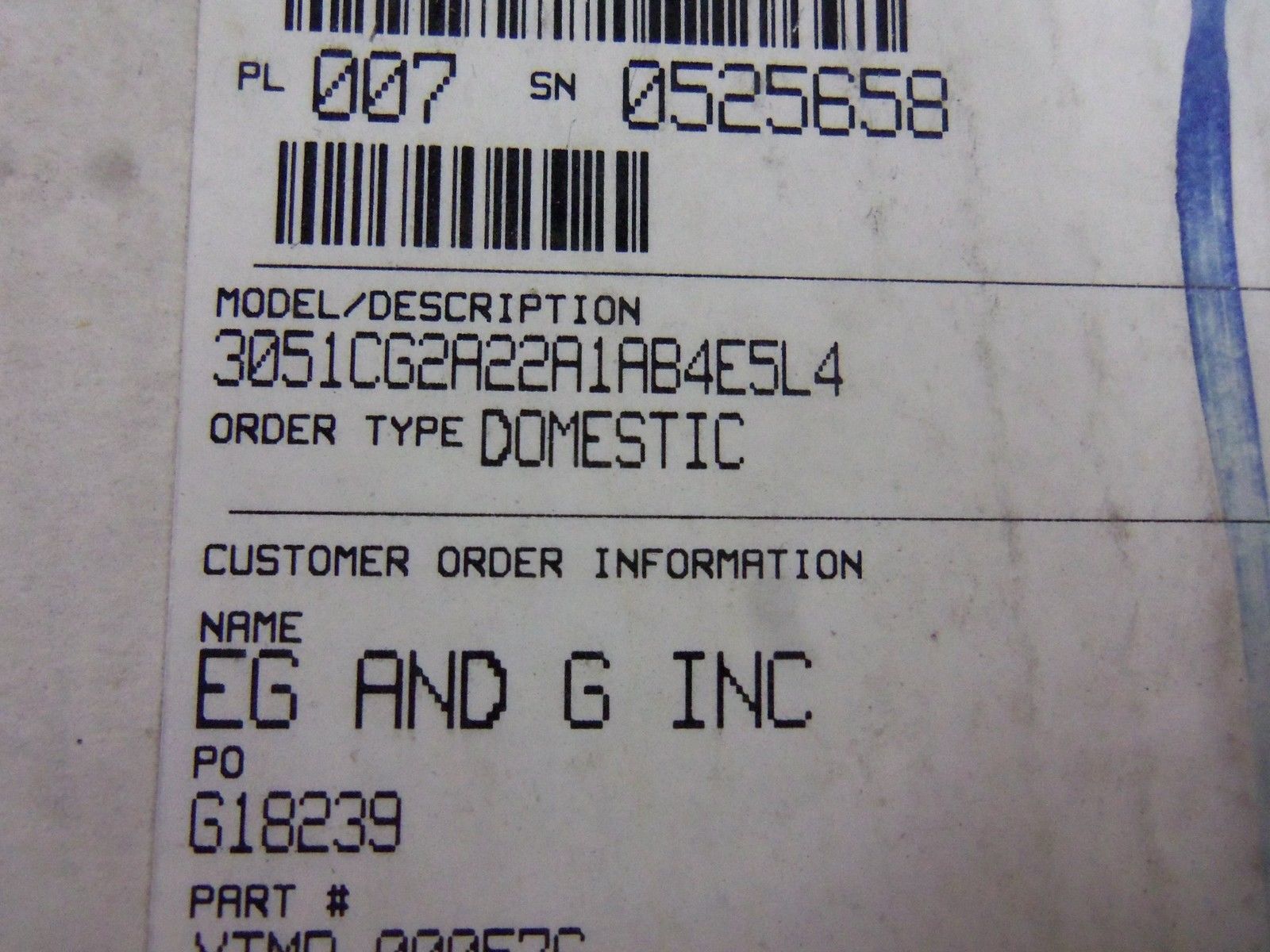 ROSEMOUNT 3051CG2A22A1AB4E5L4 TRANSMITTER NSMP
