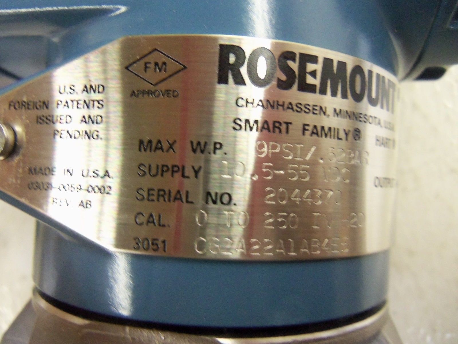 ROSEMOUNT 3051CG2A22A1AB4E5 TRANSMITTER NSMP