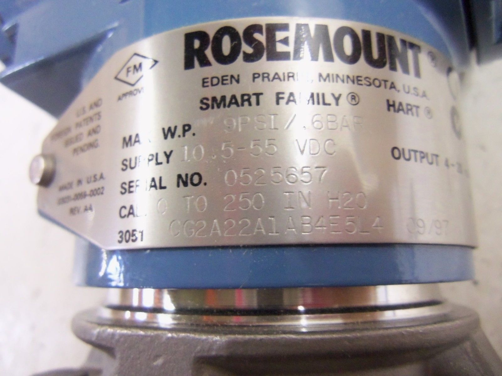 ROSEMOUNT 3051CG2A22A1AB4E5L4 TRANSMITTER UNMP