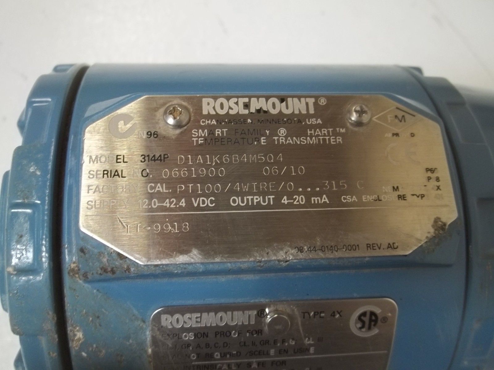 ROSEMOUNT  3144PD1A1K6B4M504 TRANSMITTER UNMP