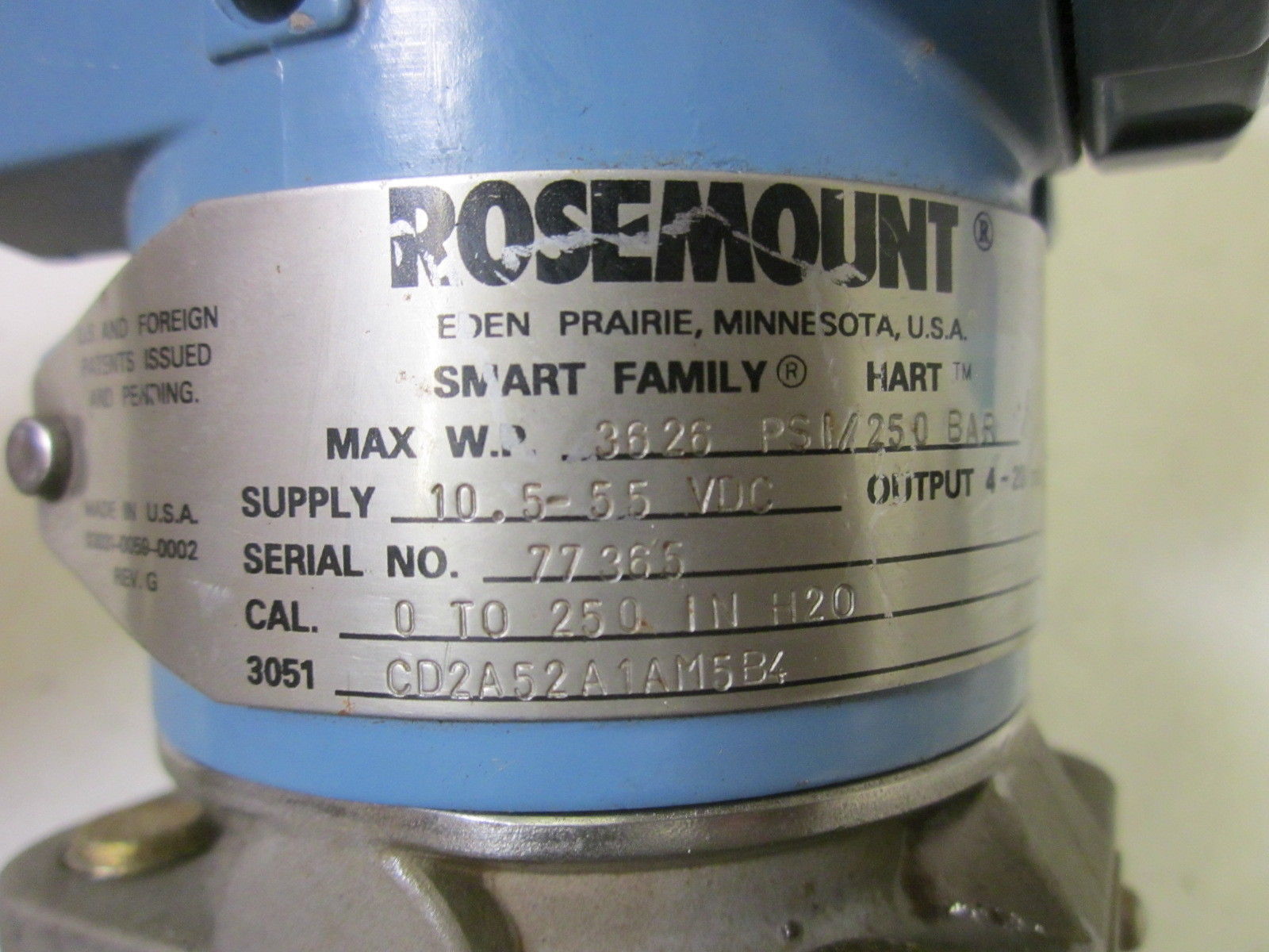 ROSEMOUNT 351CD2A52A1AM5B4 UNMP
