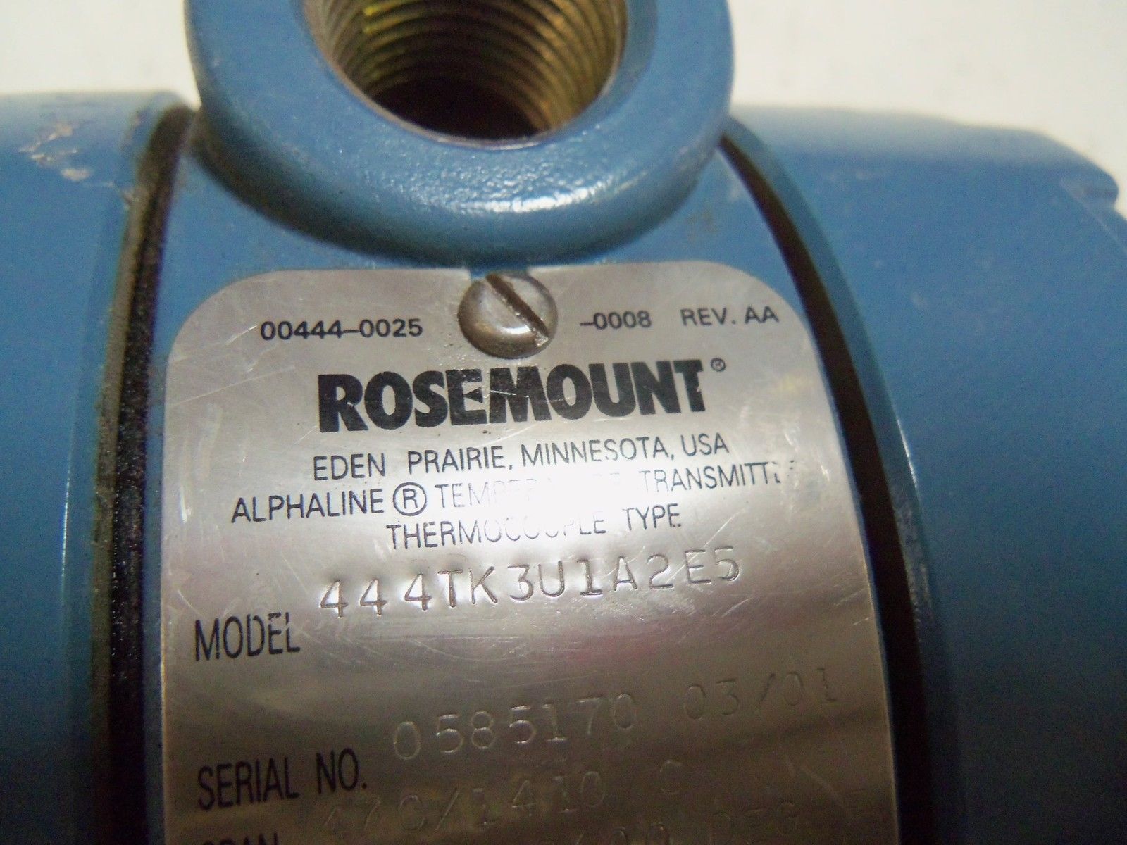ROSEMOUNT 444TK3U1A2E5 TRANSMITTER UNMP