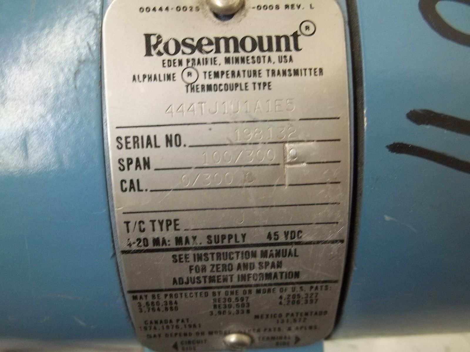 ROSEMOUNT 44HTJ1U1A1E5 TEMPERATURE TRANSMITTER UNMP