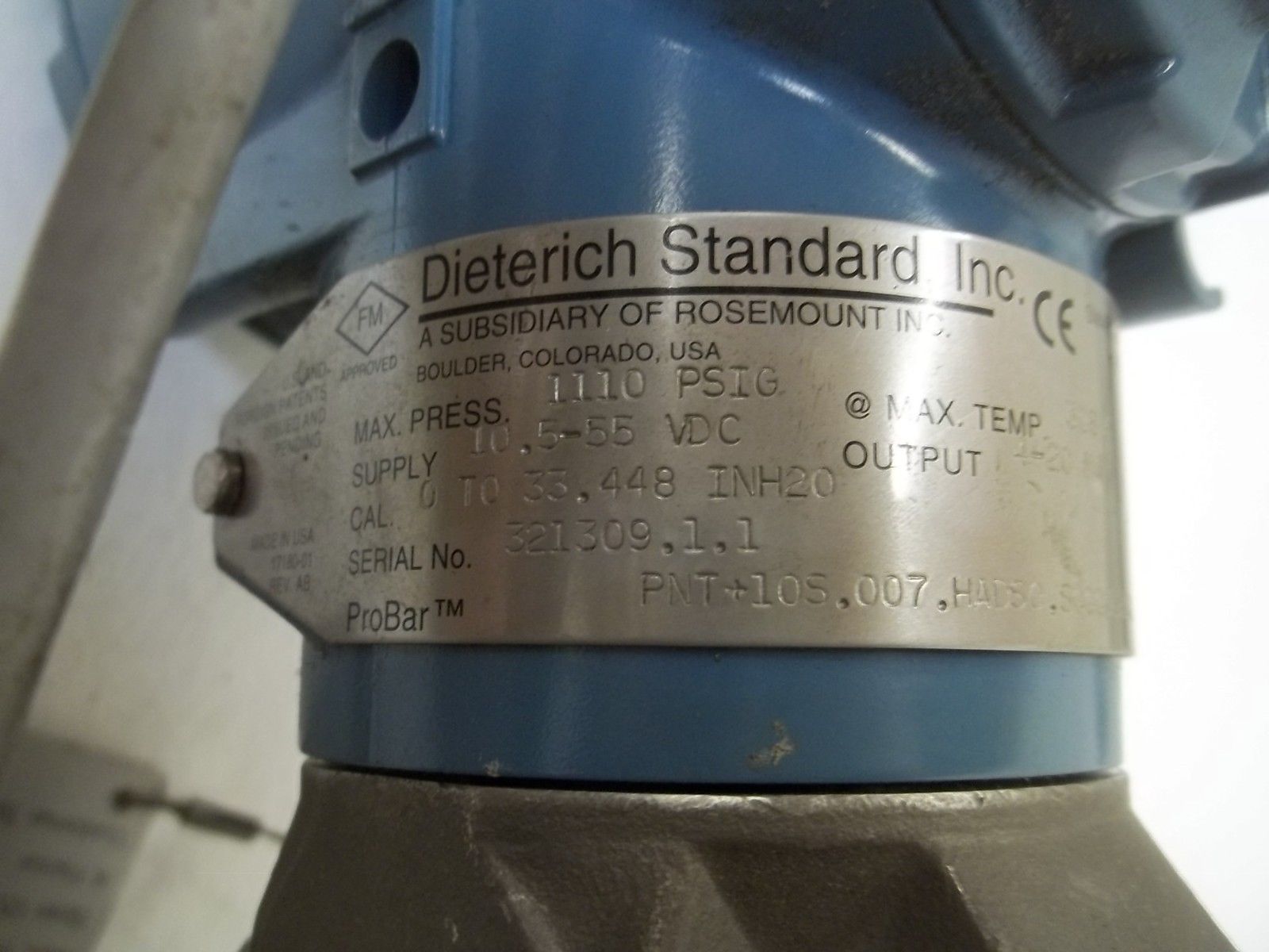 ROSEMOUNT PNT+10S.007.HAS0.S0000.2.A.1.A TRANSMITTER UNMP