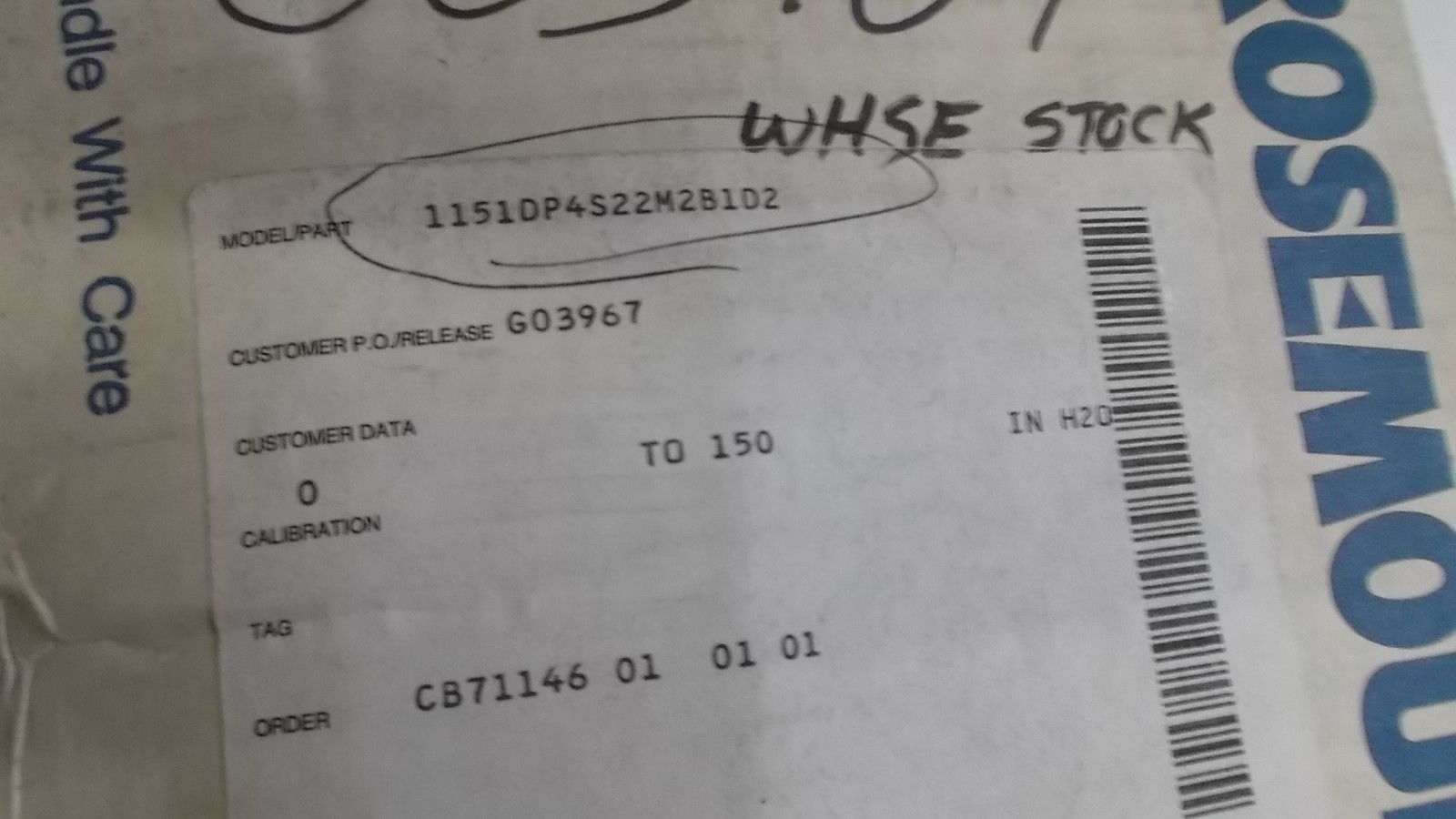 ROSEMOUNT PRESSURE TRANSMITTER 1151DP4S22M2B1D2 NSMP