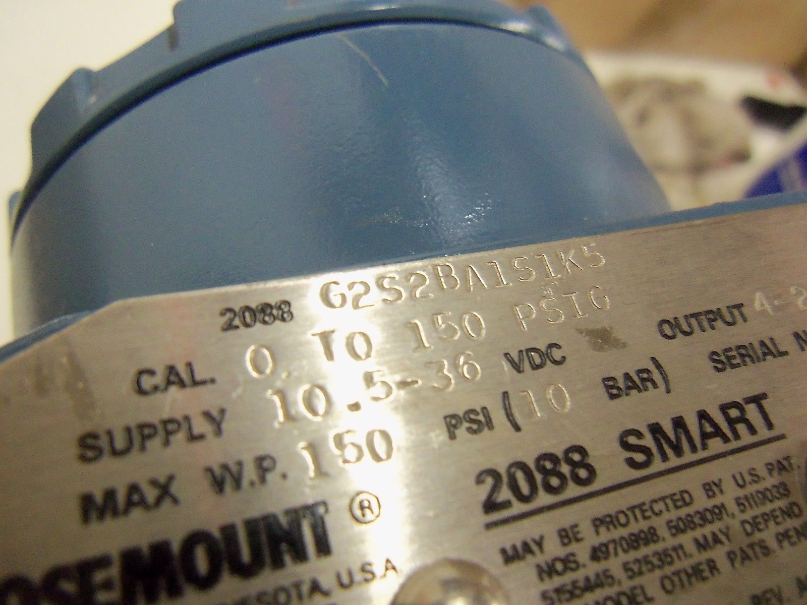 ROSEMOUNT PRESSURE TRANSMITTER 2088G2S2BA1S1K5 UNMP
