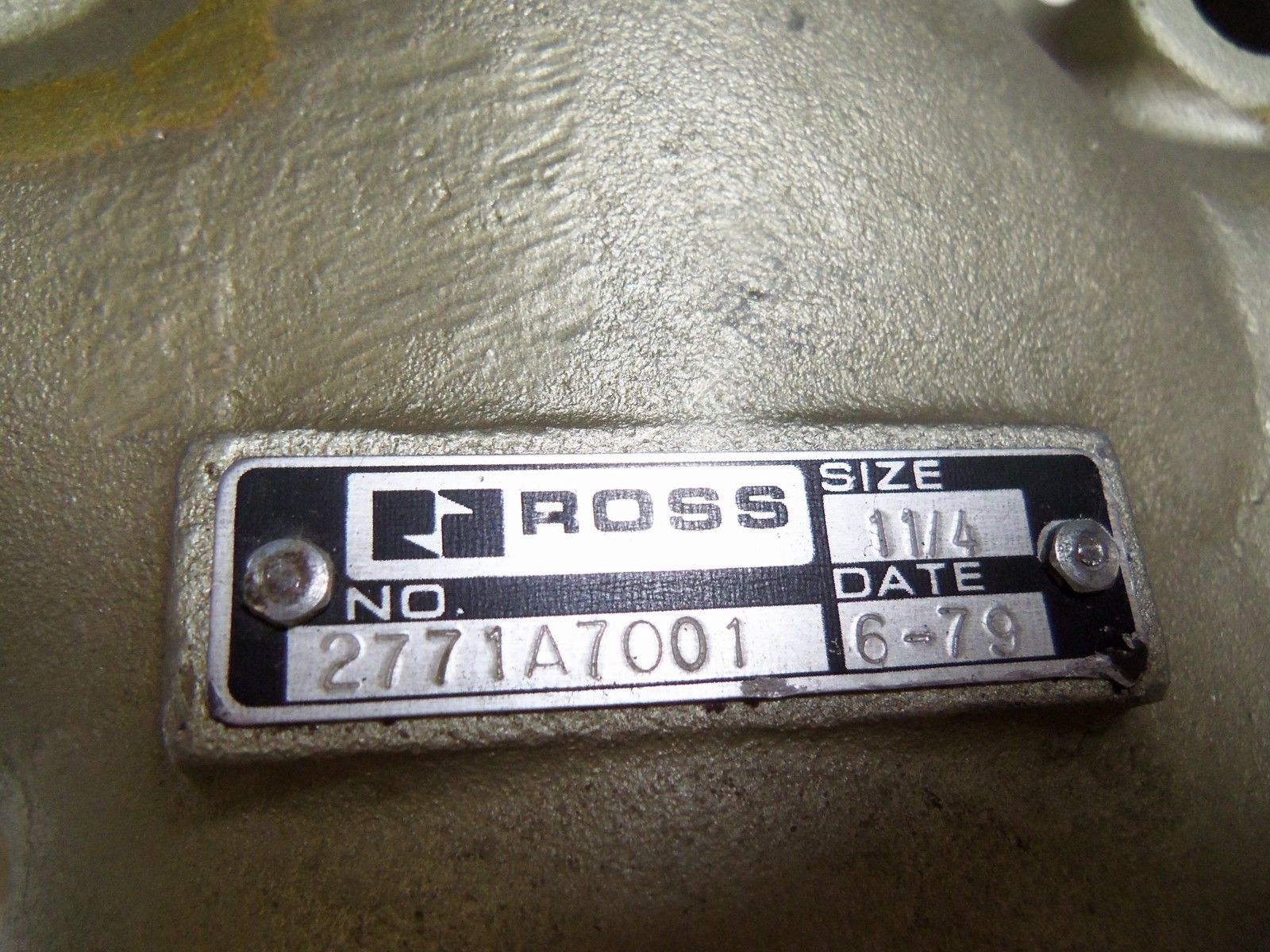 ROSS 2771A7001 HYDRAULIC VALVE UNMP