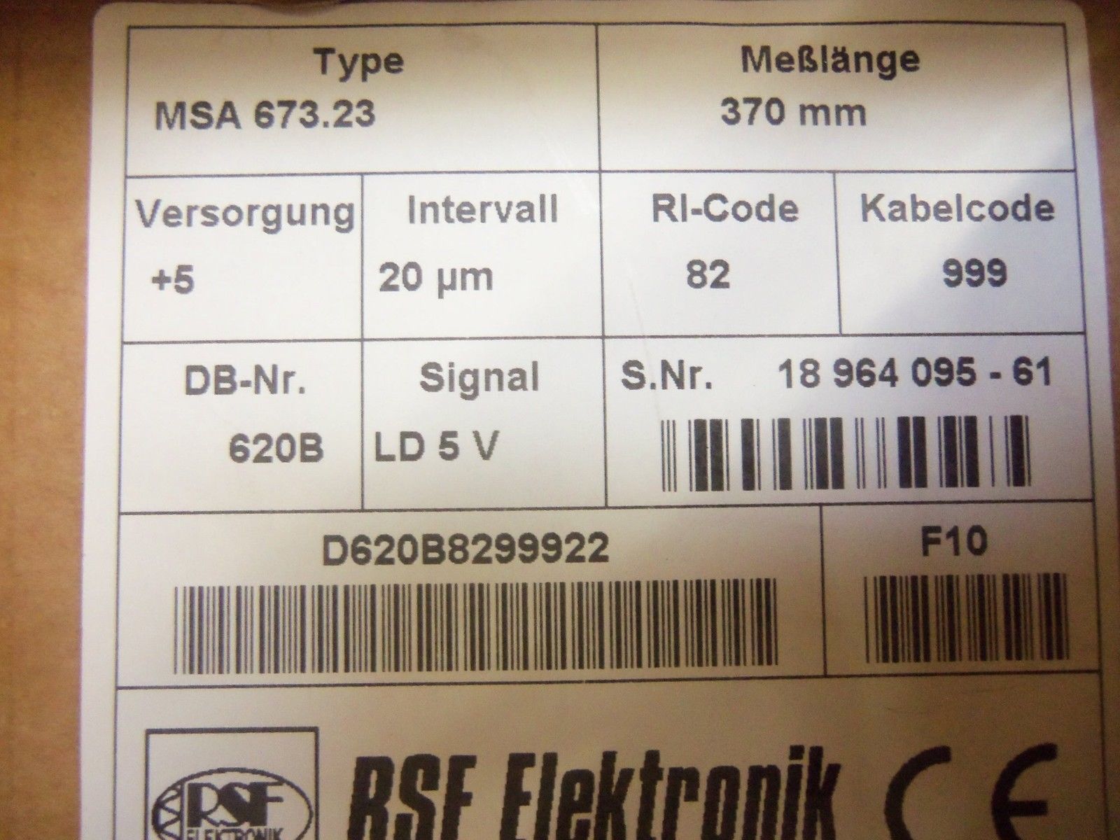 RSF ELEKTRONIK MSA673.23 SENSOR NSMP