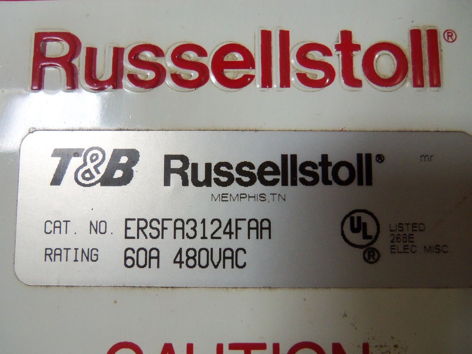 RUSSELLSTOLL ERSFA3124FAA DISCONNECT SWITCH UNMP