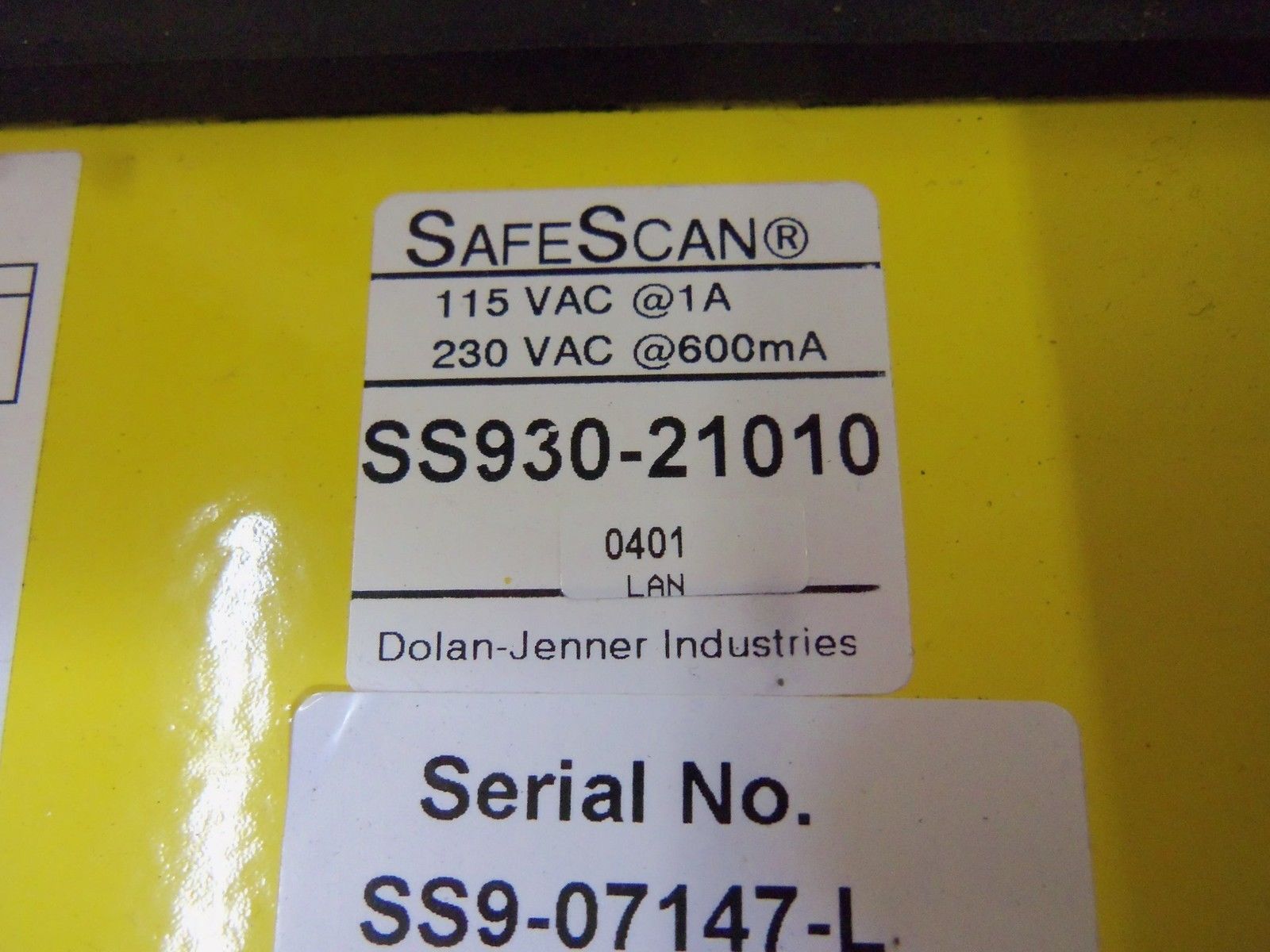 SAFESCAN SS930-21010 CONTROL BOX UNMP