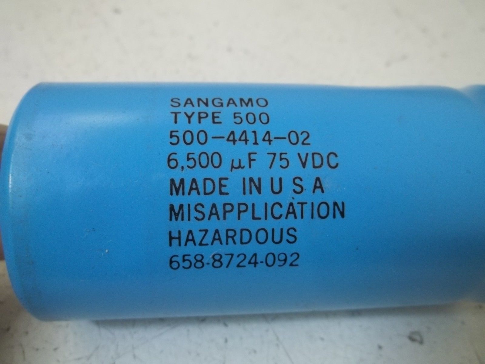 SANGAMO 500-4414-02 CAPACITOR 6500UF 75VDC UNMP