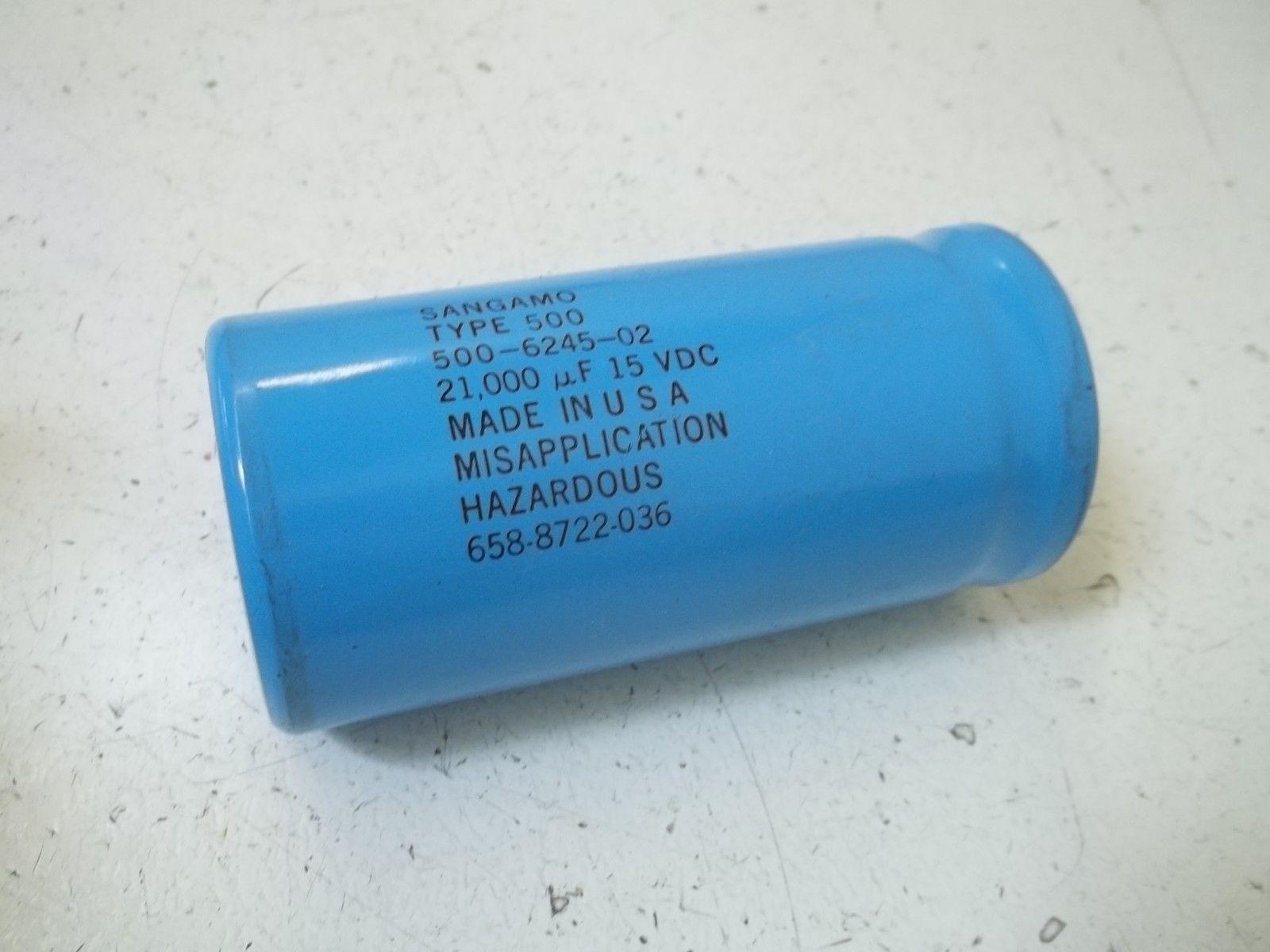 SANGAMO 500-6245-02 CAPACITOR 21000UF 15VDC UNMP
