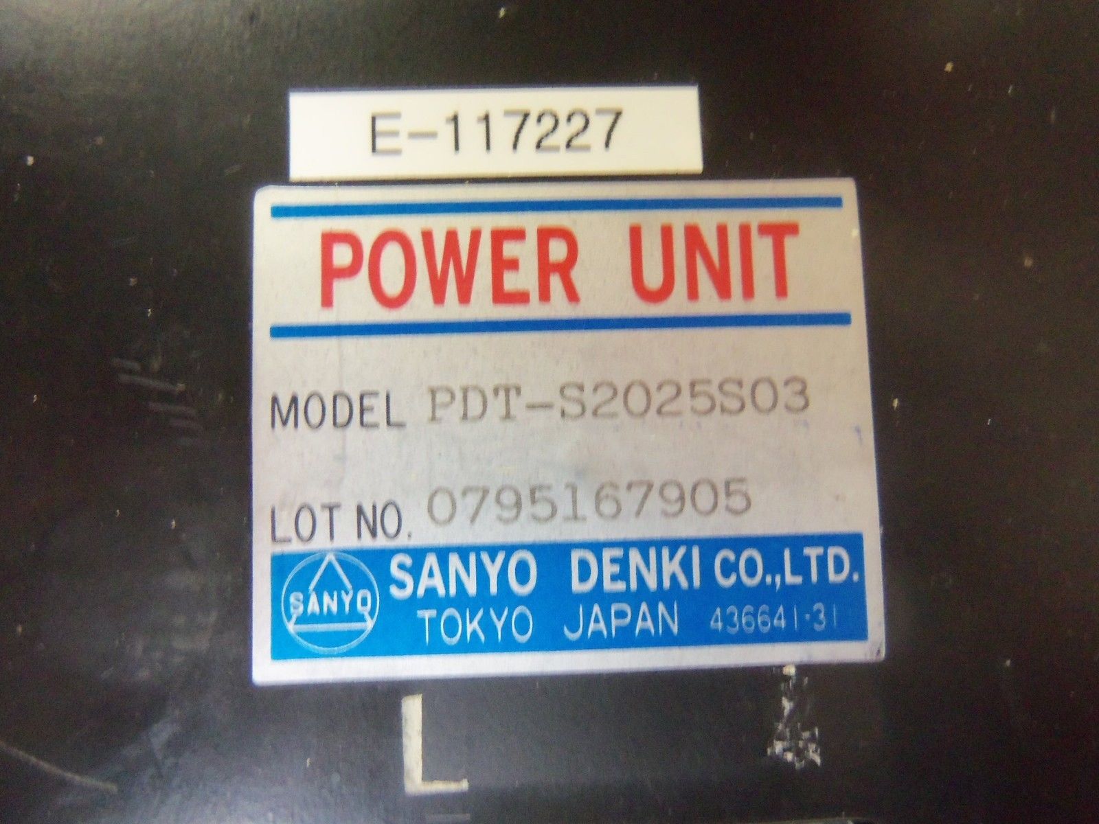 SANYO DENKI PDT-S2025S03 POWER SUPPLY UNMP