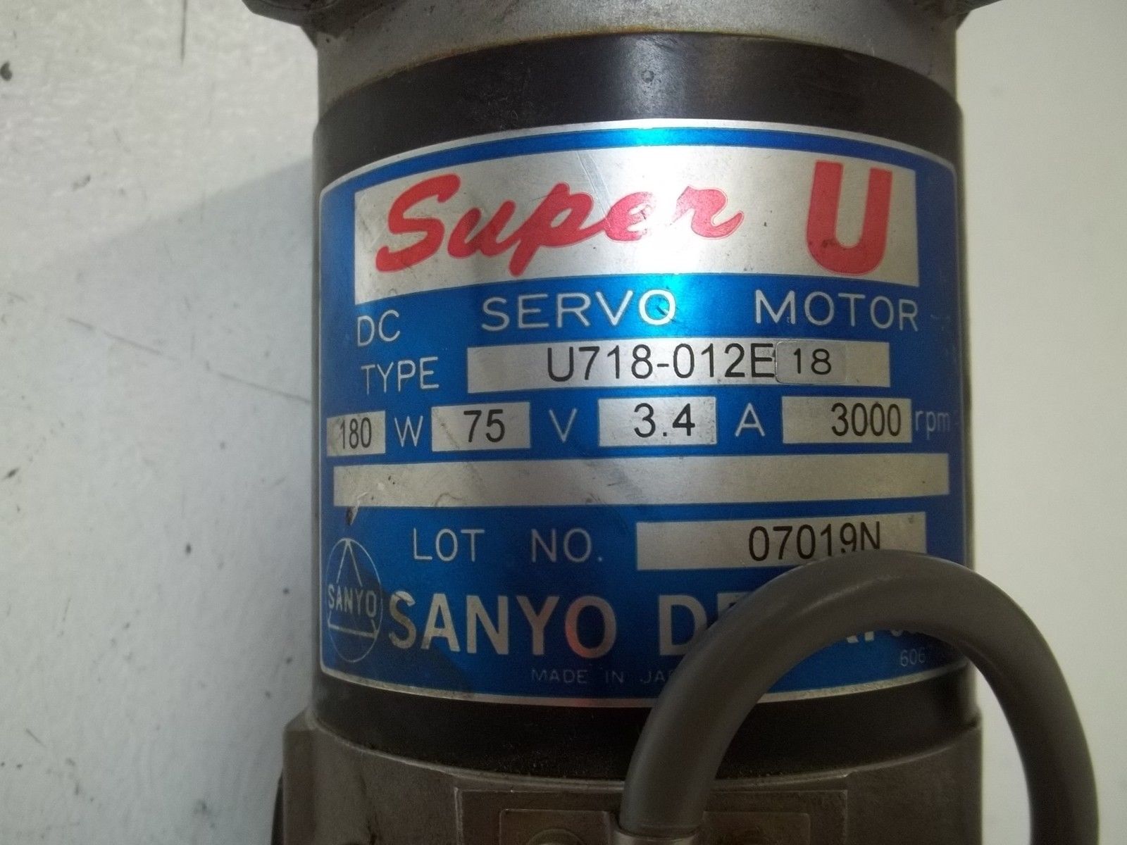 SANYO U718-012E SERVO MOTOR UNMP
