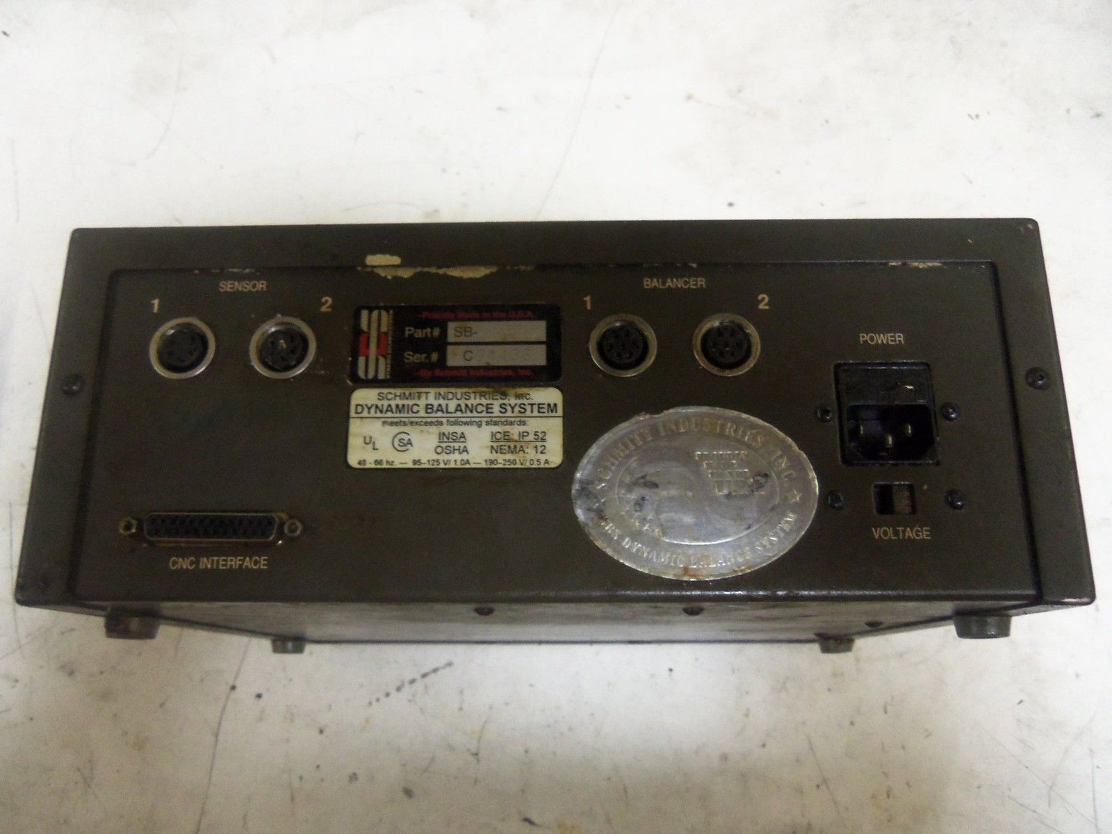 SCHMITT INDUSTRIES SB-3500-2 DYNAMIC BALANCE SYSTEM CONTROLLER UNMP