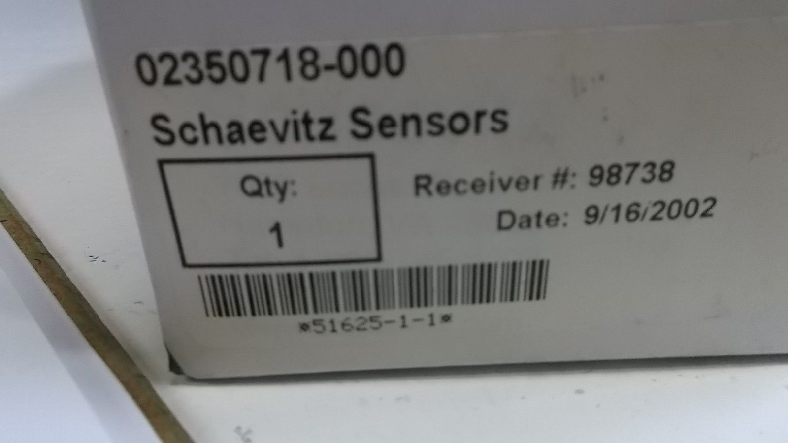 SCHAEVITZ SENSOR 02350718-000 UNMP