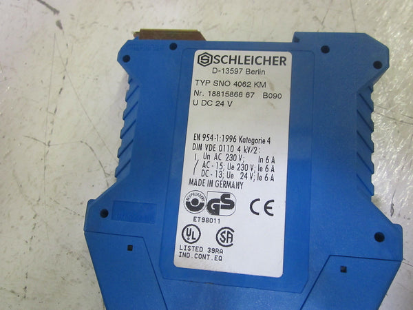 SCHLEICHER SNO 4062KM SAFETY RELAY 24V UNMP