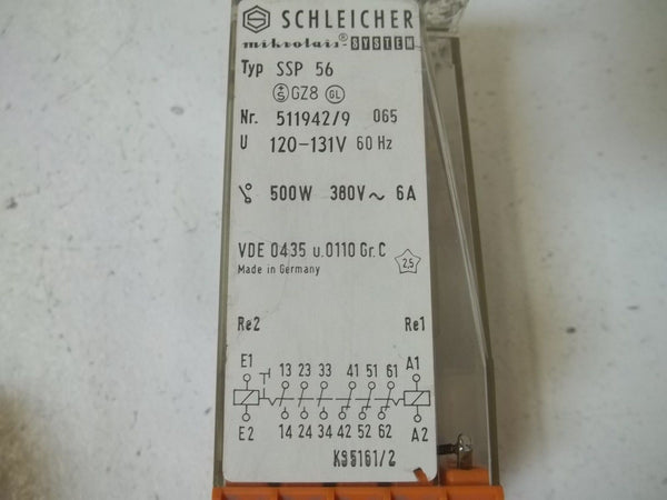 SCHLEICHER SSP56 RELAY 120-131V 500W 380V-6A UNMP