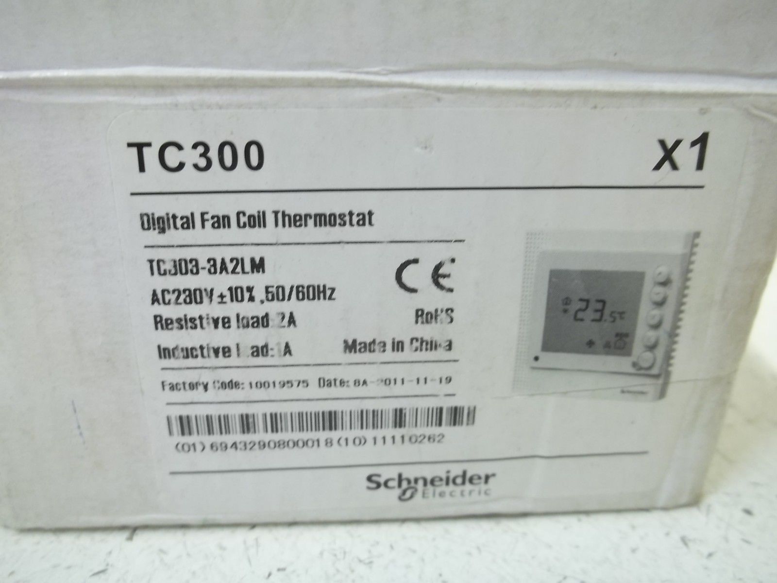 SCHNEIDER ELECTRIC TC300 DIGITAL FAN COIL THERMOSTAT NSMP