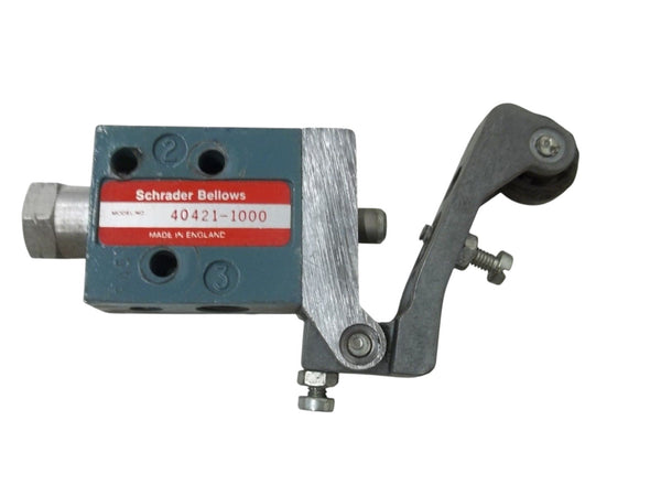 SCHRADER BELLOW 40421-1000 POPPET VALVE W/ROLLER UNMP