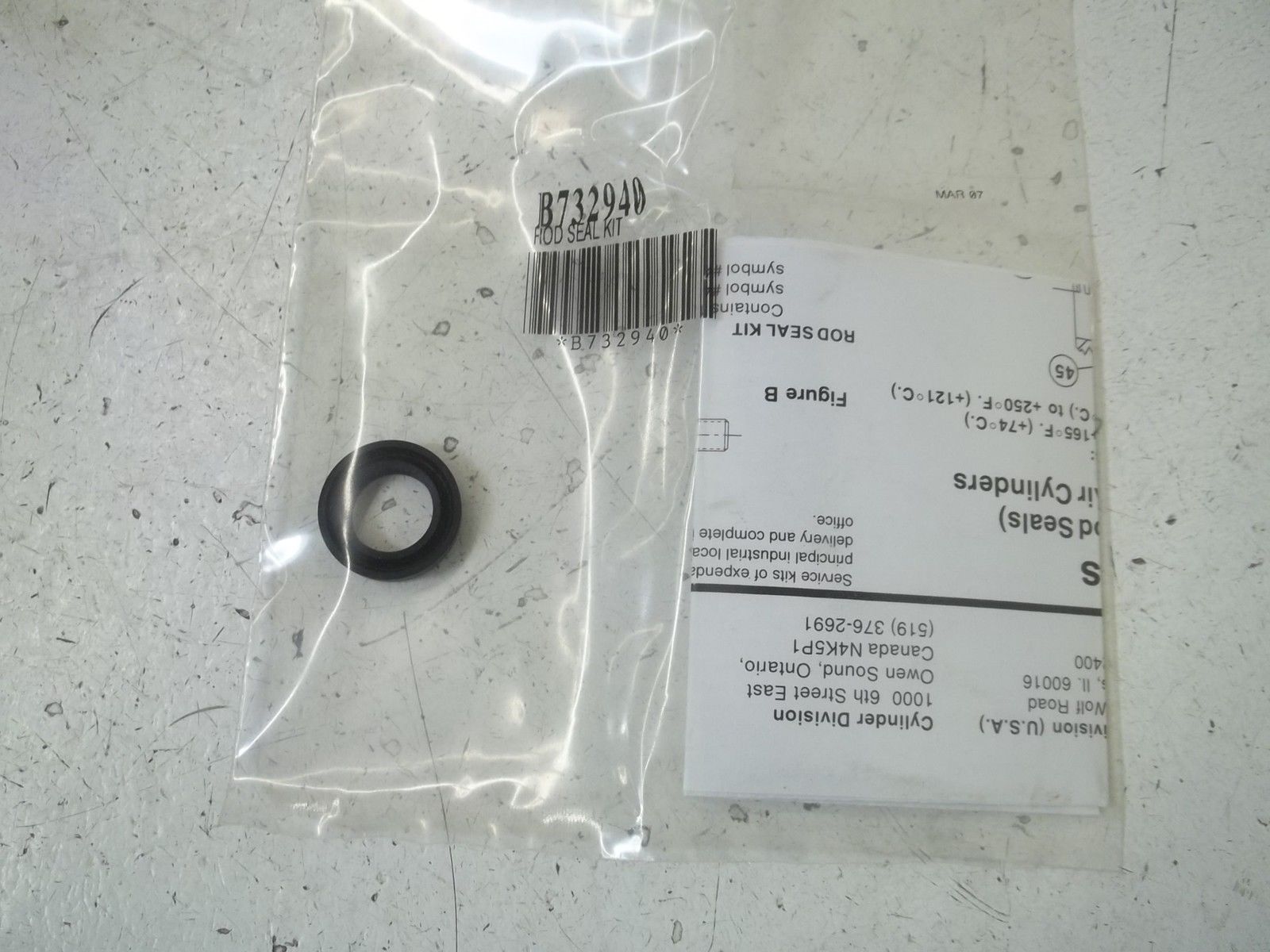 SCHRADER BELLOW B732-940 ROD SEAL KIT NSMP