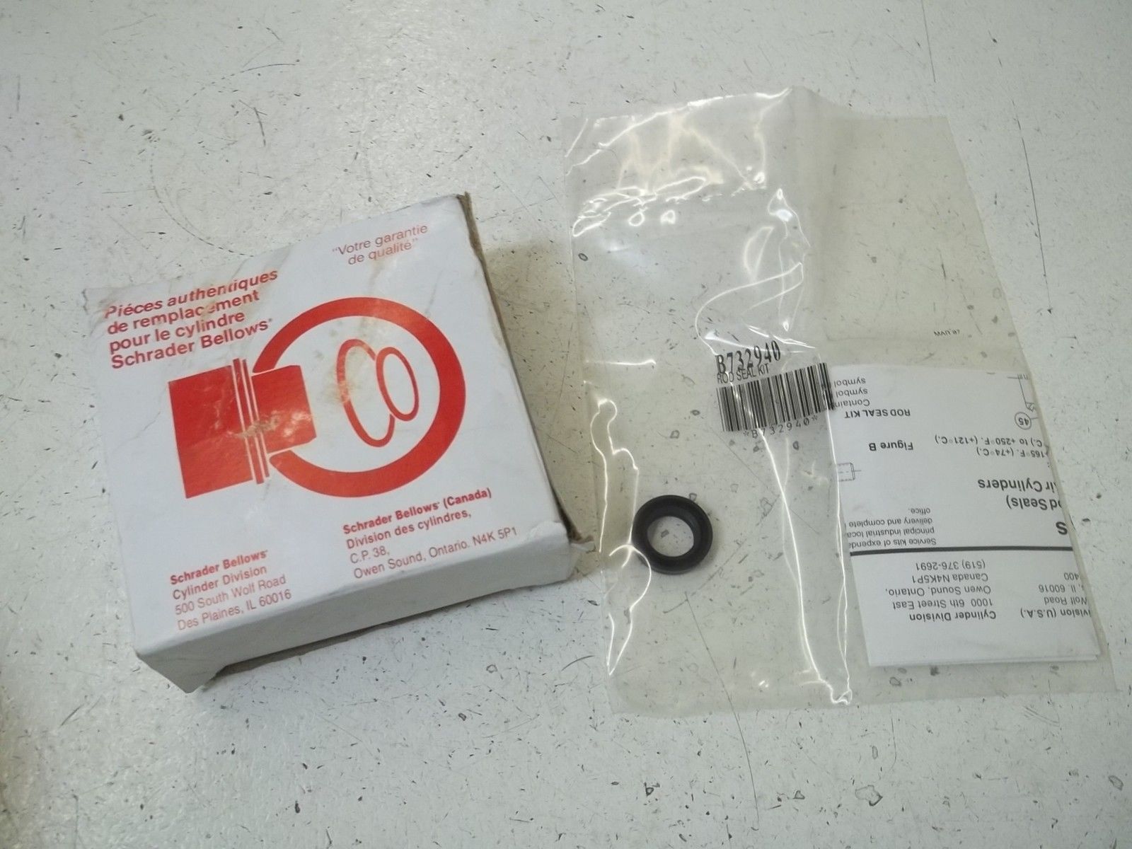 SCHRADER BELLOW B732-940 ROD SEAL KIT NSMP