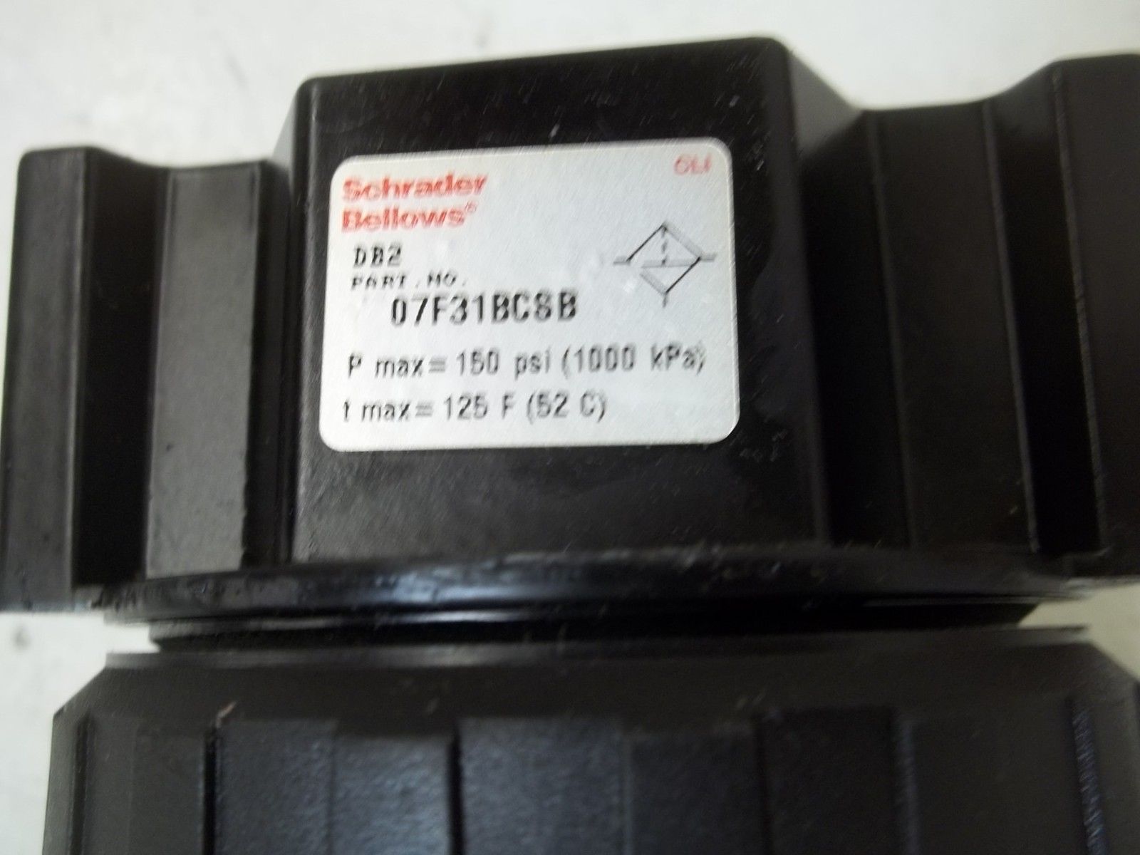 SCHRADER BELLOWS 07F31BCSB PNEUMATIC FILTER UNMP
