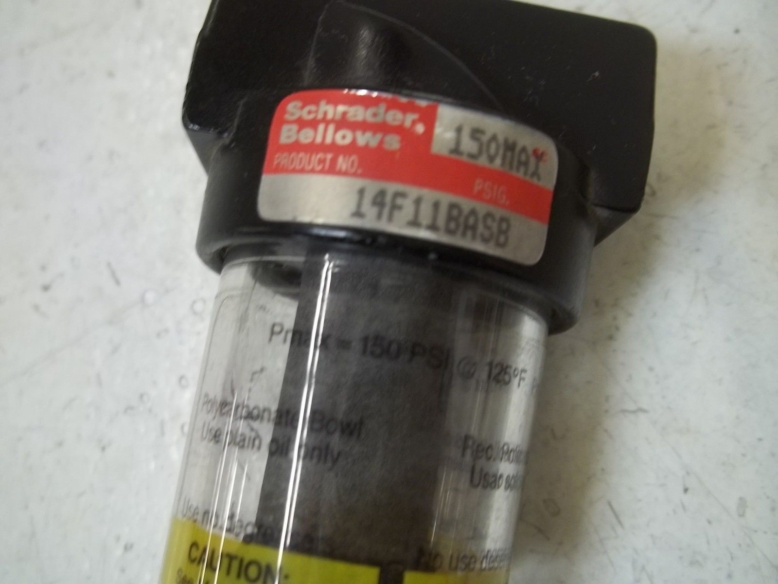 SCHRADER BELLOWS 14F11BASB MINIATURE SERIES MICRO-MIST LUBRICATOR FILTER UNMP