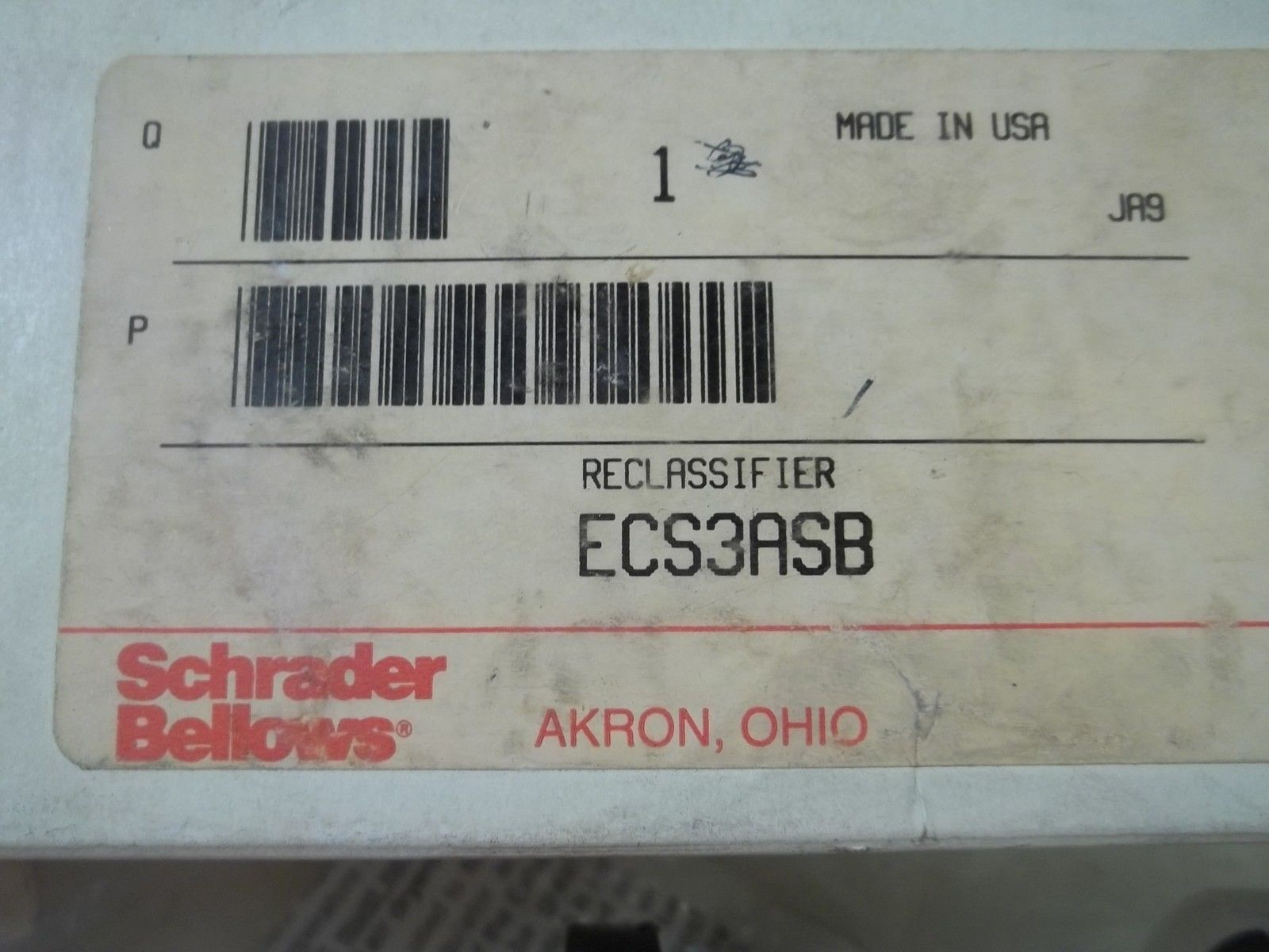 SCHRADER BELLOWS ECS3ASB RECLASSIFIER NSMP