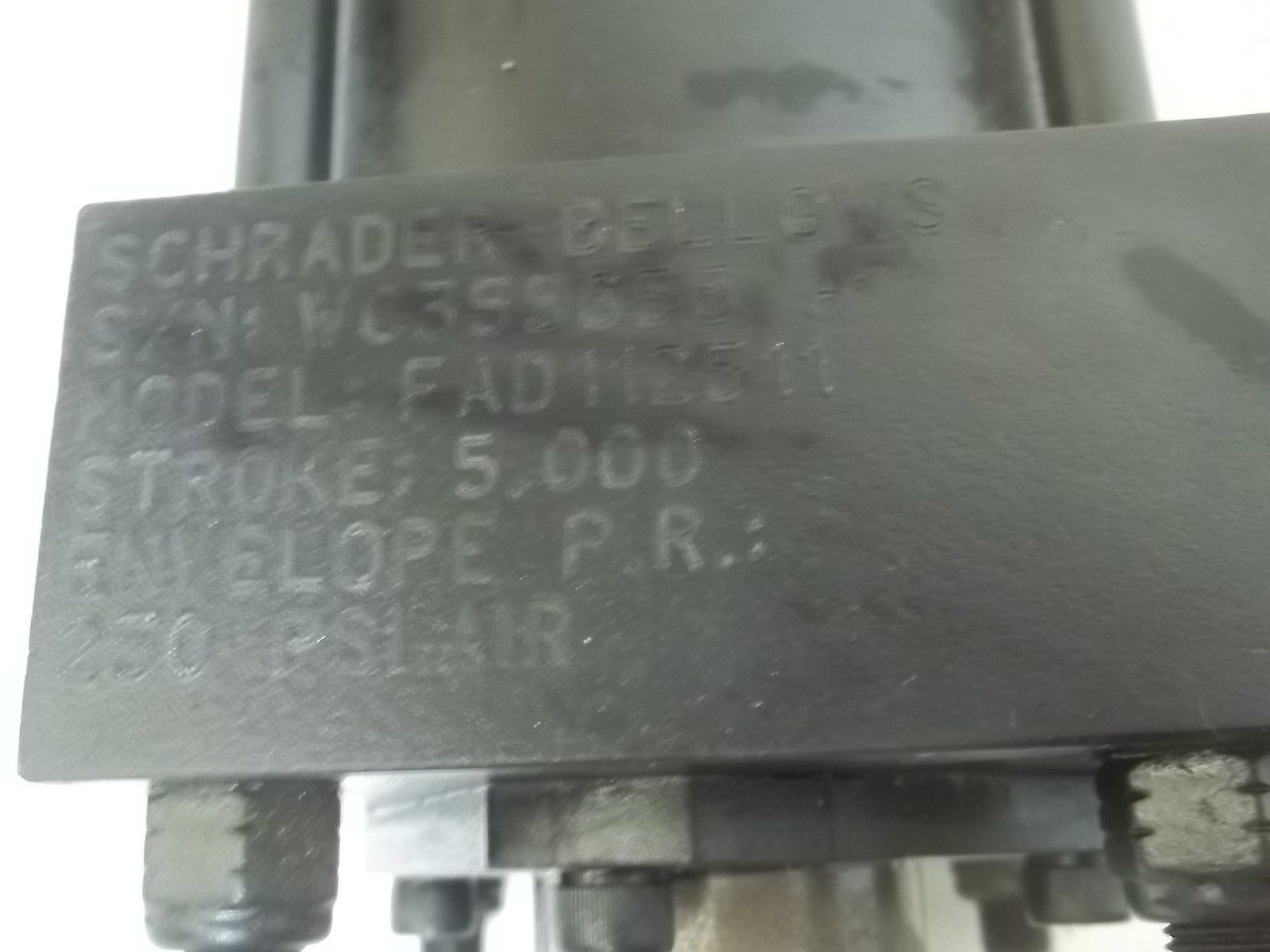 SCHRADER BELLOWS FAD112511 PNEUMATIC CYLINDER UNMP