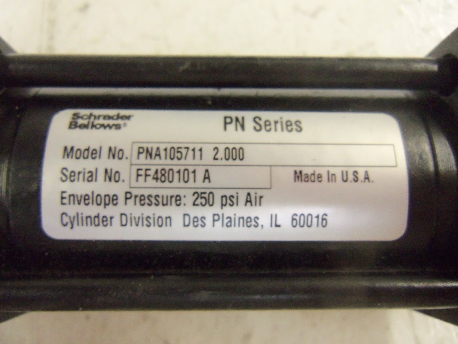 SCHRADER BELLOWS PNA105711 CYLINDER UNMP