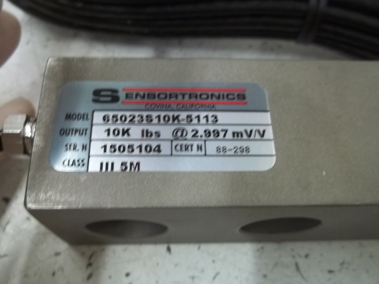 SENSORTRONICS 65023S10K-5113 LOAD CELL 10K LBS. NSMP