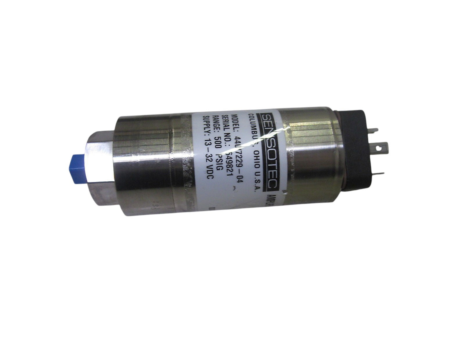 SENSOTEC 440/7229-04 AMPLIFIED TRANSDUCER 500PSIG 13-32 VDC UNMP