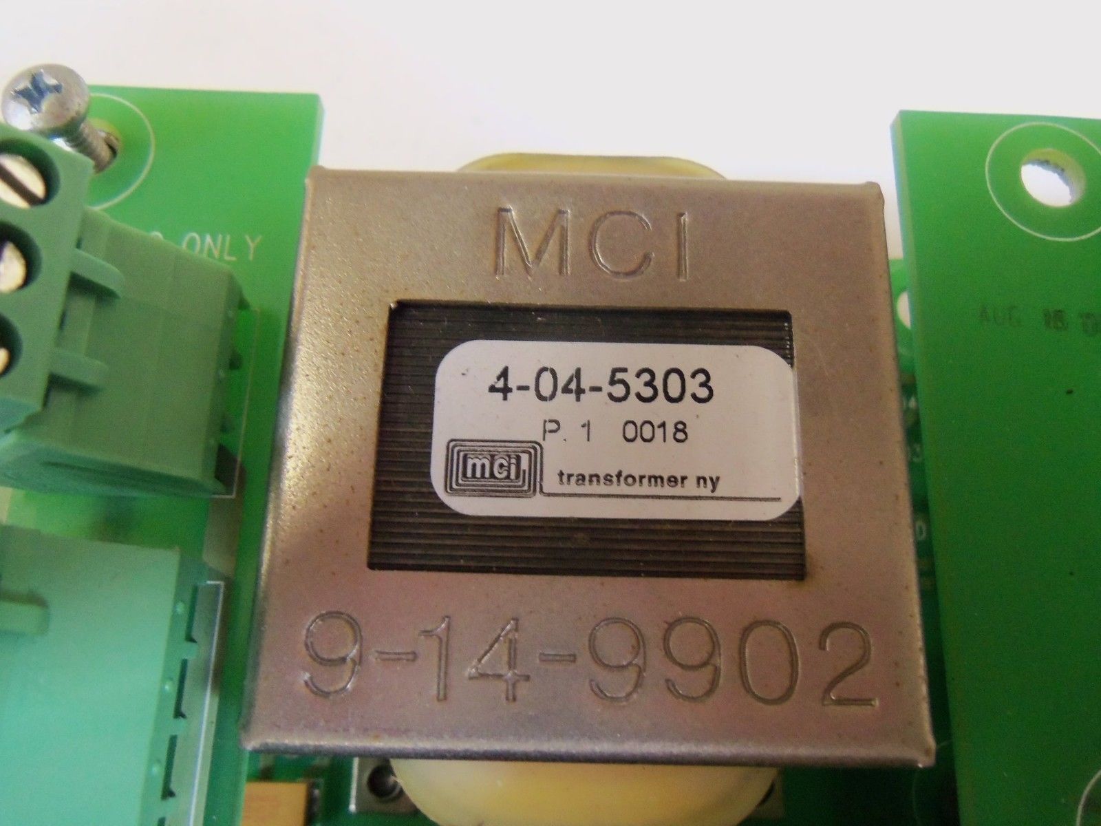 SERNO VALVE CONTROL CARD MCI 4-04-5303 AS IS