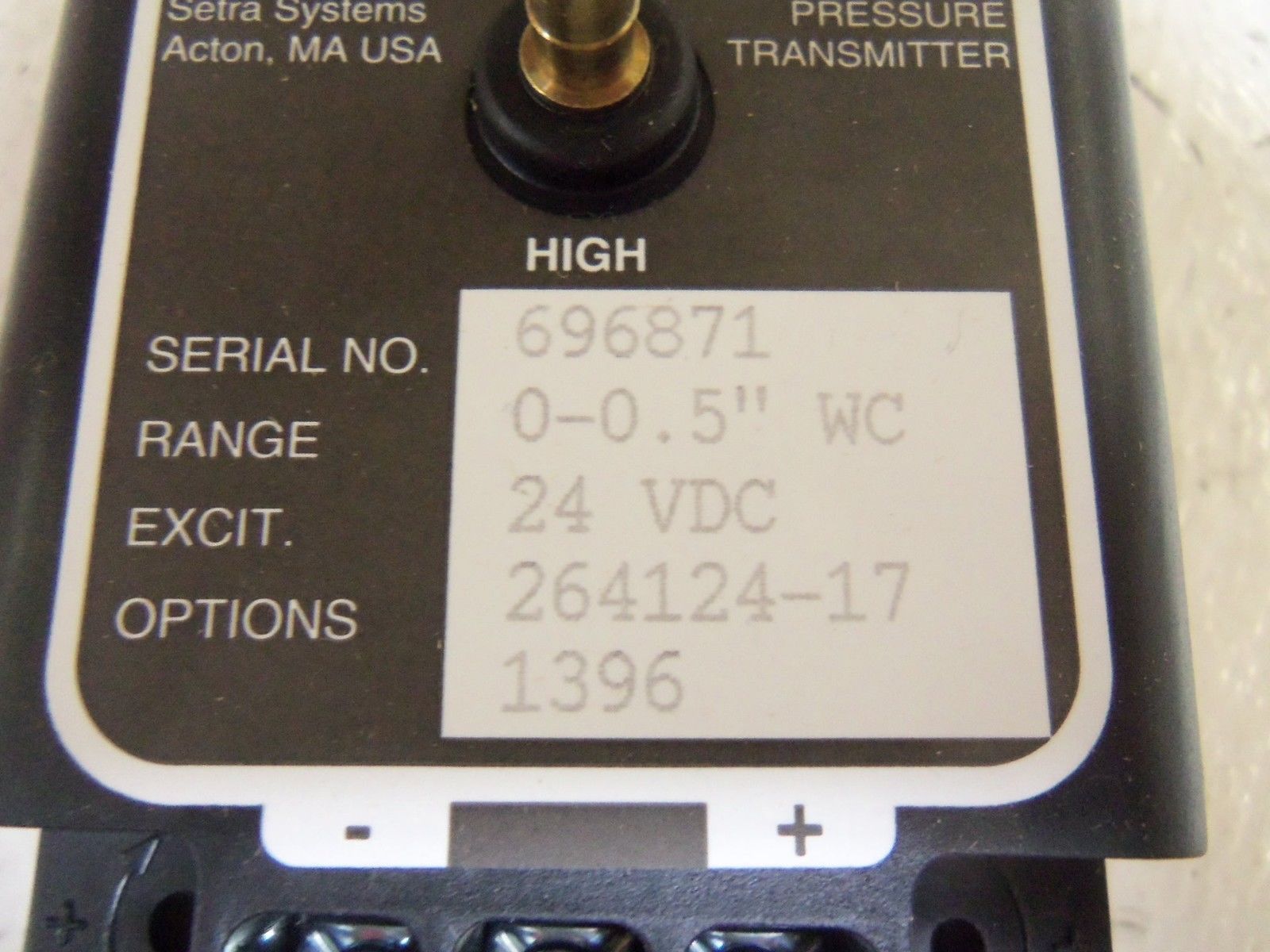 SETRA C264-0.5 PRESSURE TRANSDUCER NSNP